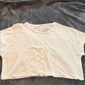 Casual White Cropped T-Shirt